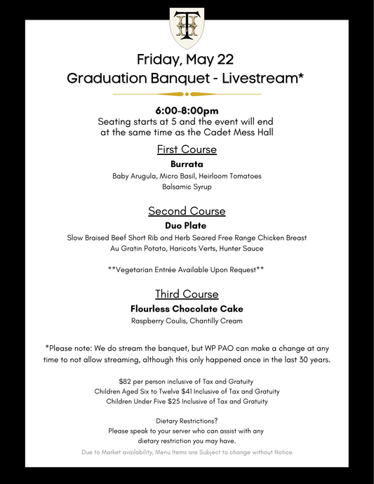 Graduation Satellite Dinner (Adult)