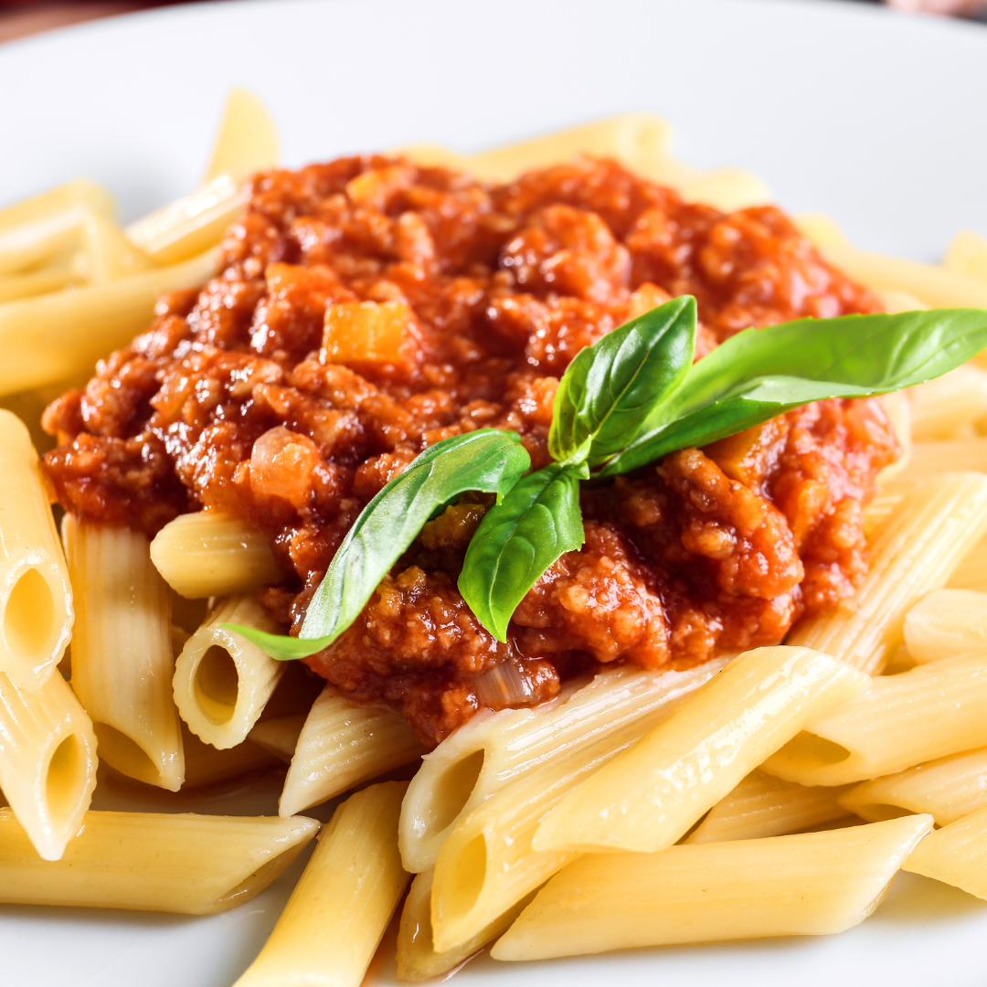 Penne Pasta with Meat Sauce