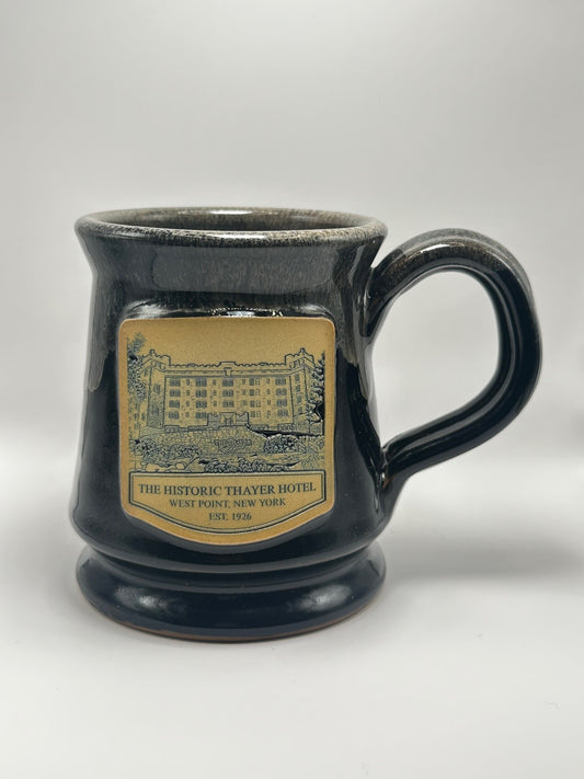 The Thayer Hotel Deneen Pottery Mug (Gray, Black, & White)