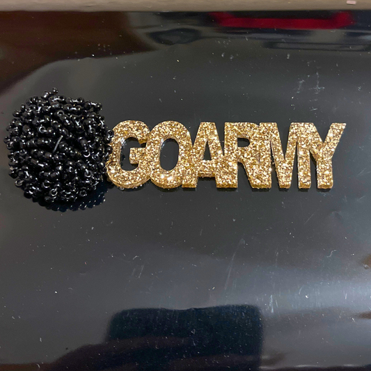 Go Army Glitter Dangle Earrings